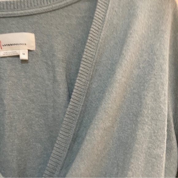 Anthropologie Rocio Surplice Top Sweatshirt Sweater Size Xs Blue Euc Anthro - Picture 8 of 9